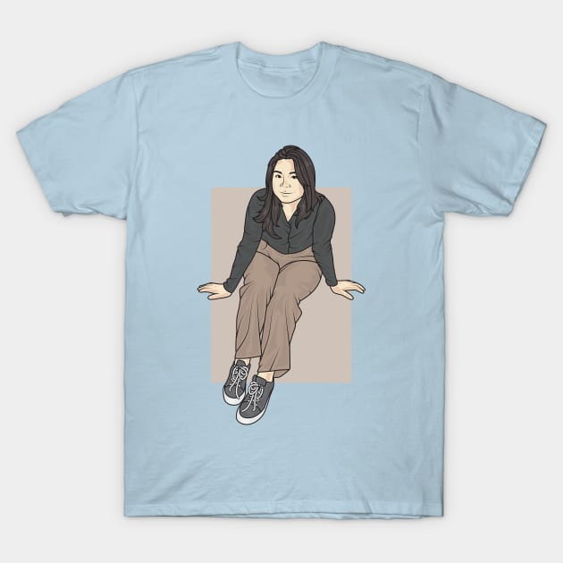 Beautiful Smiling Girl Rain Collection T-Shirt by crissbahari